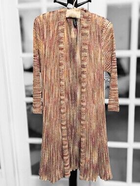 Sacred Threads Boho Space Dye Single Button Duster Cardigan Long Sleeve Med